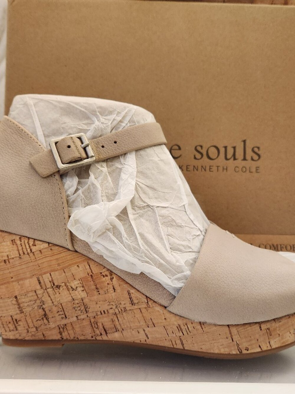 Gentle Souls Vera Nubuck Wedge Sandals. NIB. Size 7
